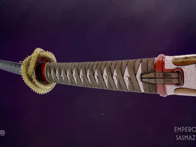 Emperor Katana Low-poly 3D model