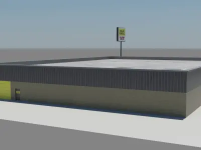 Dollar General Low-poly 3D model