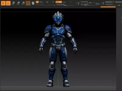 010 Fantasy Sci-Fi Male Figure High Quality 180cm Game Ready Low-poly 3D model