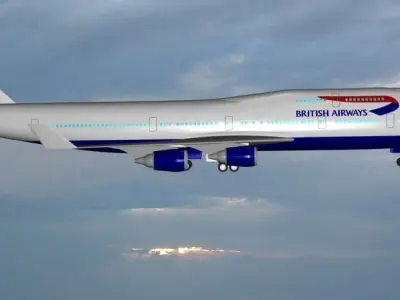British Airways 747 - 400 3D model
