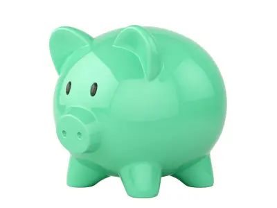Green Piggy Bank 3D model