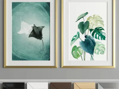 Art Frame A45 Low-poly 3D model