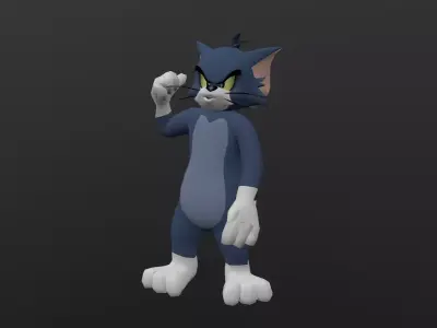 TOMC-011 Tom Cat Pointing Low-poly 3D model
