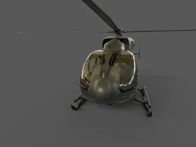 EC145 Helicopter Low-poly 3D model
