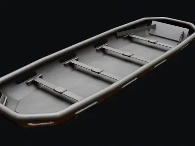 Low Poly PBR Basket Stretcher Low-poly 3D model