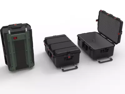 set of Box-Military Case  Pelican 3D model