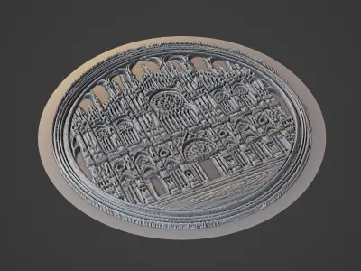 Building House Pendant Medallion 3D print model