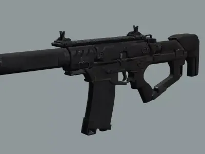 VHS2 Assault Compact Assault Rifle Low-Poly 3D Model Low-poly 3D model