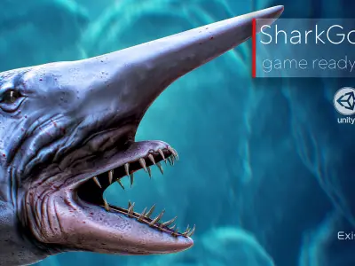 The Shark Goblin - fish - Ocean predator - Fish 3d model 9 Low-poly 3D model