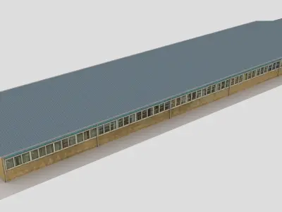 Realistic European City Block Building 3d model 01 3D model