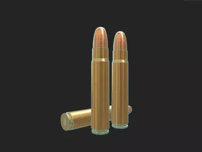 125x70mm Ammo Low-poly 3D model