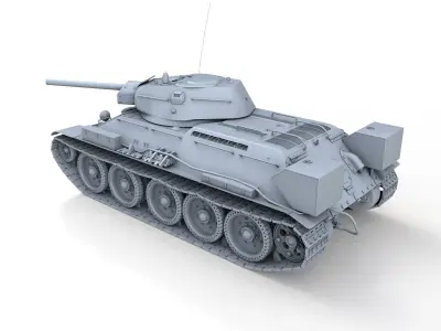 T-34-76 - Model 1942 - Factory 112 - Soviet Medium Tank  3D model