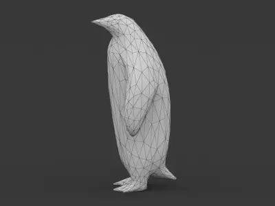 Low Poly Penquin 3D penguin Low-poly 3D model