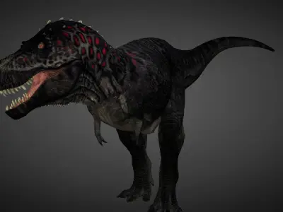 T rex animated 3d model Low-poly 3D model