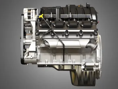 1500 Ram Engine - V8 Pickup Truck Engine 3D model