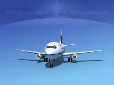 Boeing 737-100 Continental 2 3D model
