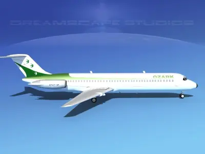 Douglas DC-9-40 Ozark 3D model