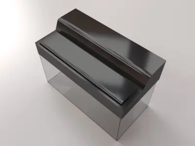 Aquarium stand with glass top 3D model