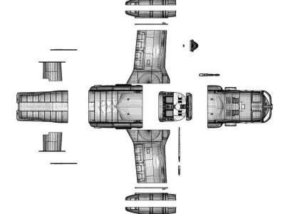 Osprey v22 Military aircraft scale 1-18 3D print model