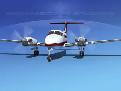 Beechcraft B200 GT King Air V04 3D model