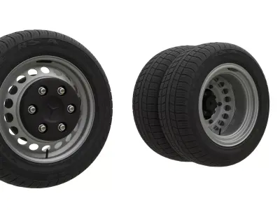 Mercedes Benz Sprinter Felgen Zwillingsbereifung 3D model