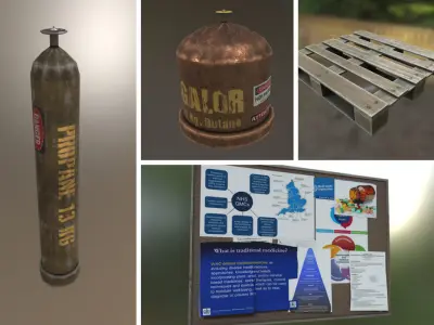 Industrial Props 2 Low-poly 3D model