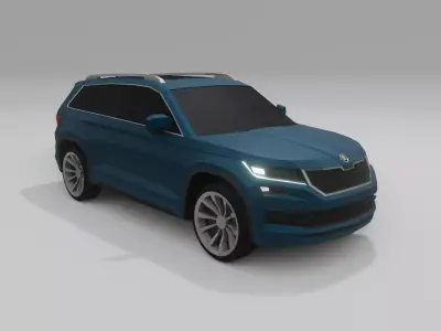 Skoda Kodiaq low poly 3D model Low-poly 3D model
