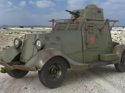 FAI M Armoured Car Vray 3D model