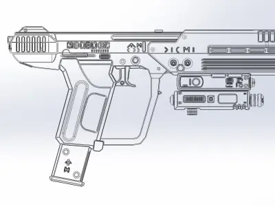 Halo ODST Socom Pistol Basic Model 3D model