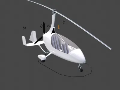 Autogyro Calidus like Rigged 3D model