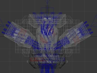 Penta Turbinnium Vortex Thruster Nozzle - Concept 3D model