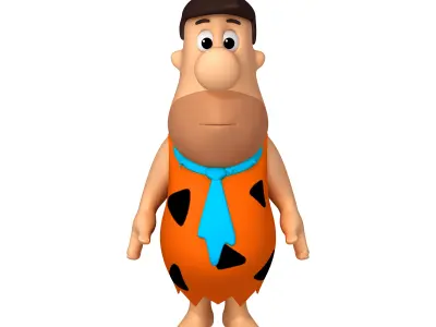 Fred Flintstone Cartoon 3D model