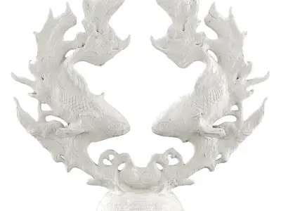 Fish Art Low-poly 3D model