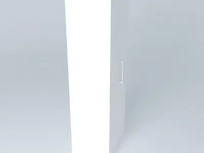 Simple white wardrobe  Free 3D model