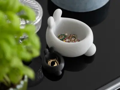 Cute bunny bowl 1-year commercial licence 3D print model