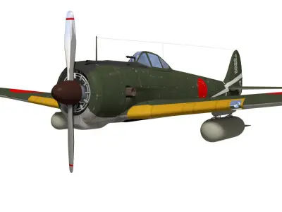 Ki43 Hayabusa type1 oscar 3D model