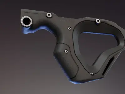 CQR Gen 2 AR Stock and Grip Low-poly 3D model