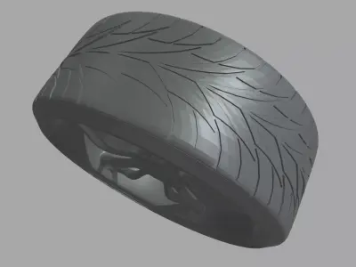 Wheel 06 Low-poly 3D model