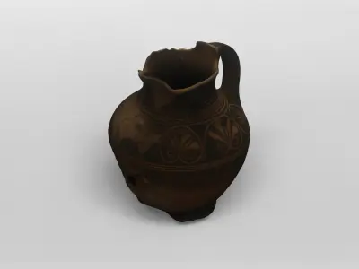 Ancient Greek Ornamental Pitcher 3D model