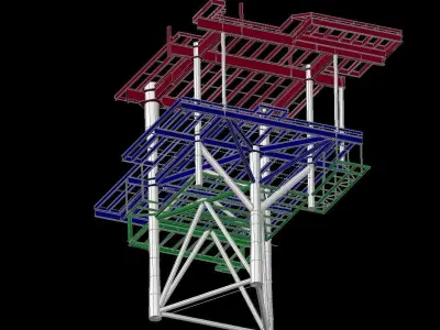 3 Part deck design Free 3D model