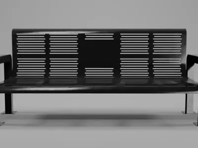 Bench park Free low-poly 3D model purchase