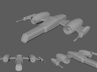 Space ship Free 3D model