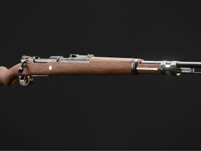 Mauser Kar98k - German WW2 Rifle 3D model