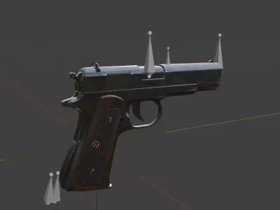 1911 Pistol - Textured and Rigged 3D model