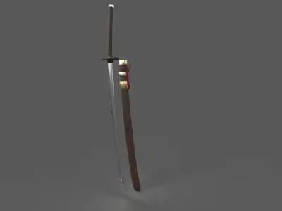 3D Katana Model Low-poly 3D model