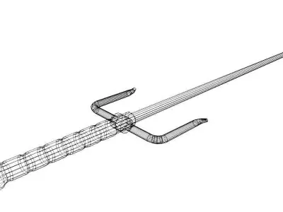 Short-handled Trident - Type 1 3D model
