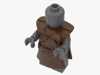 Real Size Lego Coat For Minifigure 3D model