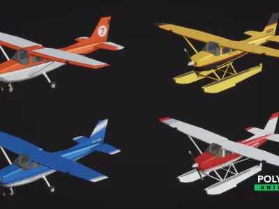 Poly Pro Vehicles Air Low-poly 3D model