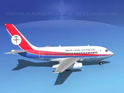 Boeing 737-100 Dan Air London 3D model