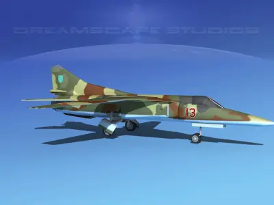 Mig-27 Flogger LP Ukraine Low-poly 3D model